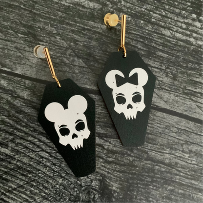 THEME PARK COFFIN EARRINGS
