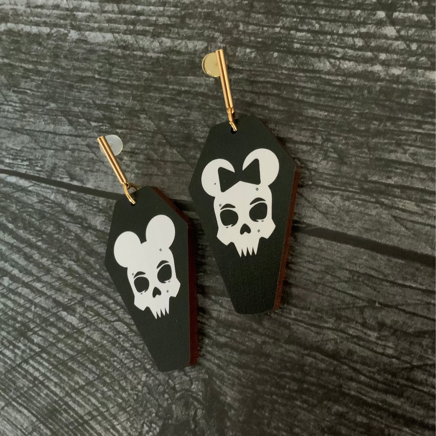 THEME PARK COFFIN EARRINGS