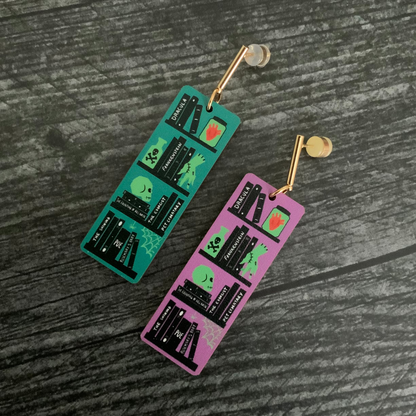 SPOOKY BOOKSHELF EARRINGS