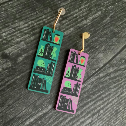 SPOOKY BOOKSHELF EARRINGS