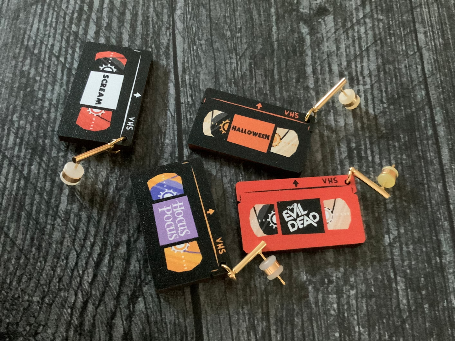 SPOOKY VHS TAPE EARRINGS