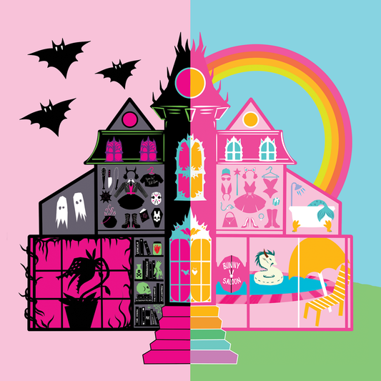 GOTH VIXEN HOT NERD HOUSE PRINT